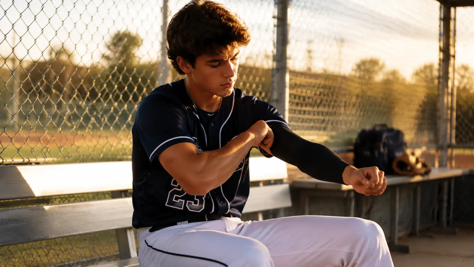 How to Warm Up a Teen Pitcher's Arm Before a Start Using a Compression Sleeve